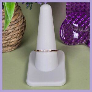 CZ Accent Rose Golden Stacking Ring‎ Size 9.75 (NWOT)